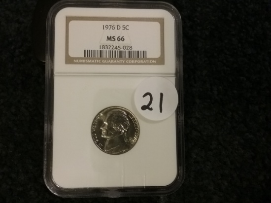 NGC 1976-D 5 cent MS-66