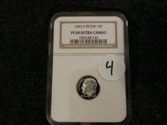 NGC 2003-S Silver 10 cent PF 69 UC