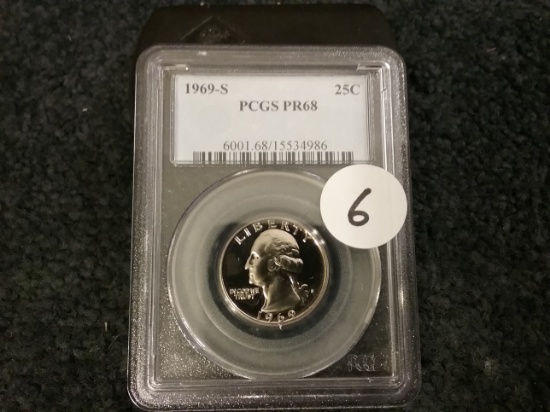 PCGS 1969-S 25 cent PR 68