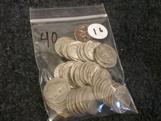Bag of 40 Buffalo Nickels