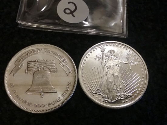 Two Proof Silver one ounce rounds