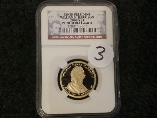 NGC 2009-S President Harrison PF 70 Ultra Cameo $1