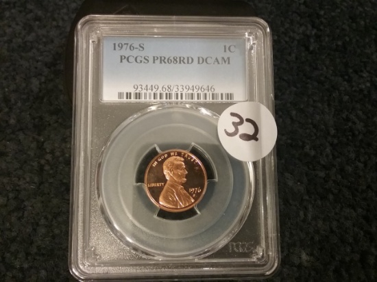 PCGS 1976-S 1 cent PR 68 RD DCAM