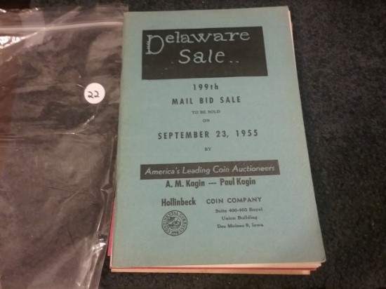 Six (6) old auction sale catalogs