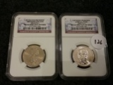 NGC Polk $1 and Lincoln $1 2009P and 2010D Both First Day Issues