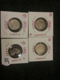 Four proof Deep Cameo Nickels