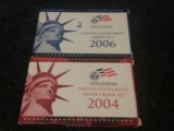 2004 Silver Proof Set and 2006 Proof Set