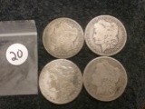 Four Morgan Dollars…one is more scarce
