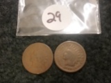 1868 and 1869 Indian Cent