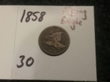 1858 Flying Eagle Cent in Fine Condition
