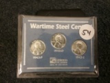 Wartime Steel Cent set