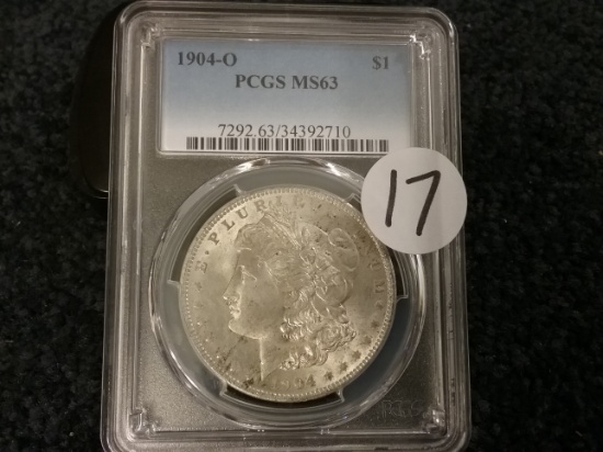 PCGS 1904-O Morgan Dollar in MS-63