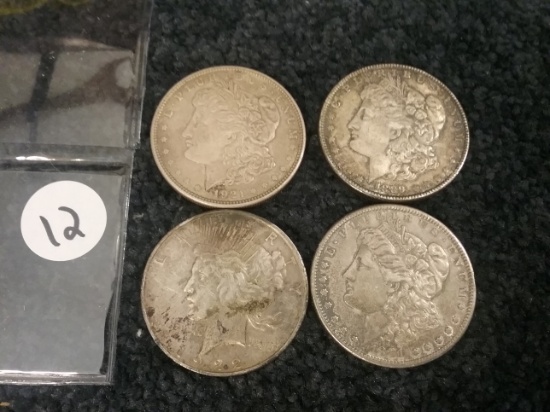 Four SIlver Dollars