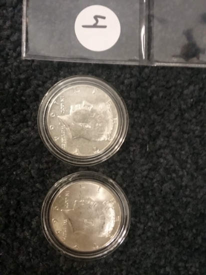 1964 and 1964 AU and BU Kennedy Half Dollars