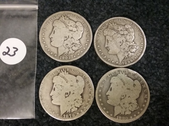 Four Morgan Dollars