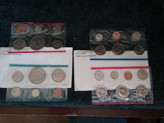 1978 and 1981 P & D Mint Sets