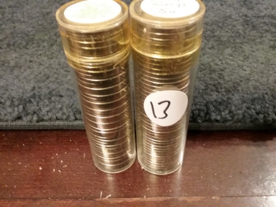 Two Brilliant Uncirculated Jefferson Nickel Rolls
