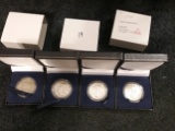 Four half-dollars….all circulated…but they come in really nice presentation boxes!
