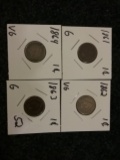 Four Indian Cents