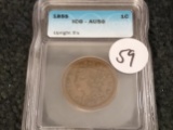 ICG 1855 Large Cent in AU-50