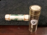 BU Roll of 1961-P Jefferson Nickels and a BU Roll of mint-wrapped 2004-D Nickels