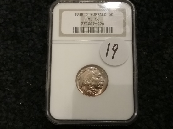 Stunning NGC 1938-D Buffalo Nickel in MS-66 condition