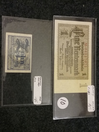 Two German notes…a 1937 in Very Fine Condition and a 1948