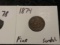 1874 Semi-Key Indian Cent in Fine Condition