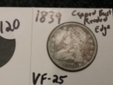 A Nice 1839 Capped Bust Half Dollar Reeded Edge