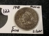 1948 Mexico 5 pesos Silver coin