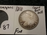 Lovely 1818 Capped Bust Half Dollar in Fine Condition