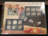 1968 and 1997 P & D Mint Sets with history cards and uncirculated stamps