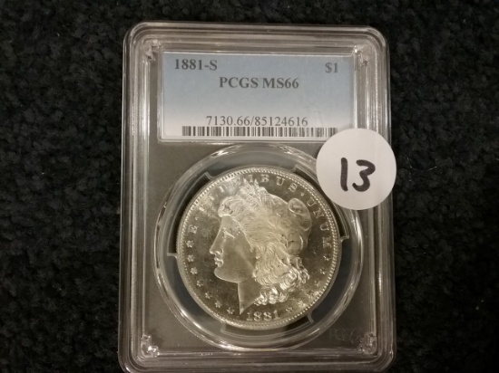PCGS 1881-S Morgan Dollar in MS-66!!