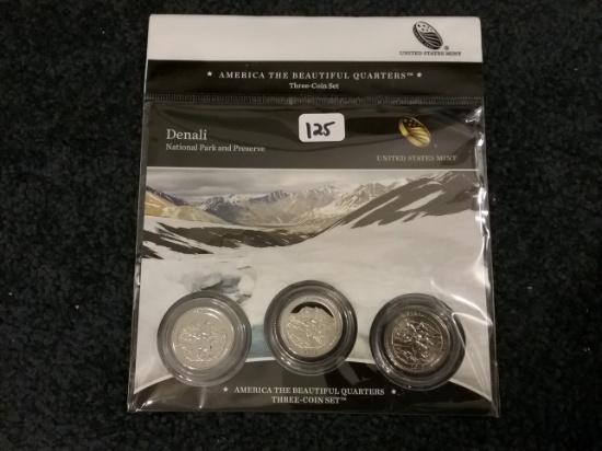 America The Beautiful 3-coin BU and Proof Set
