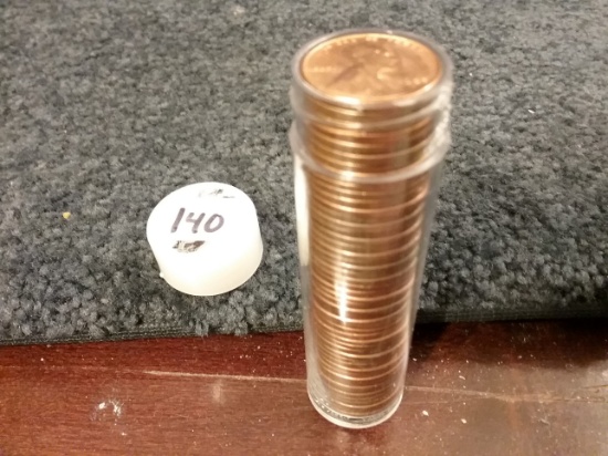 1952-D AU-BU Wheat cent roll