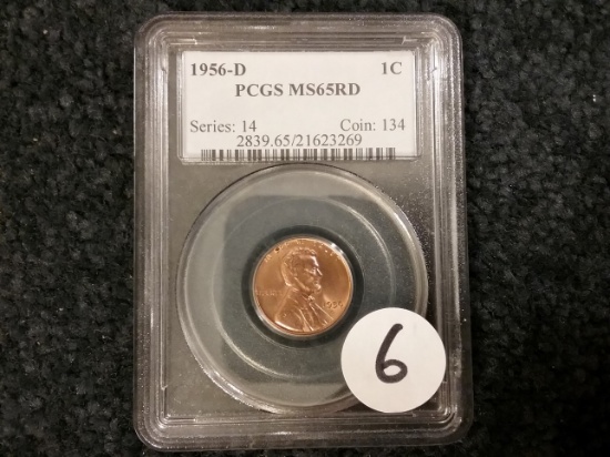 PCGS 1956-D Wheat Cent in MS-65 RED
