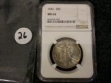 NGC 1941 Walking Liberty Half Dollar in MS-64