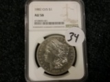 NGC 1882-O/S Morgan Dollar in AU-58