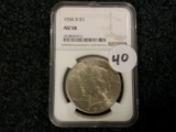NGC 1934-D Key Date Peace Dollar in AU-58