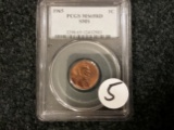 PCGS 1965 Memorial cent in MS-65 SMS