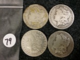 Four Morgan Dollars