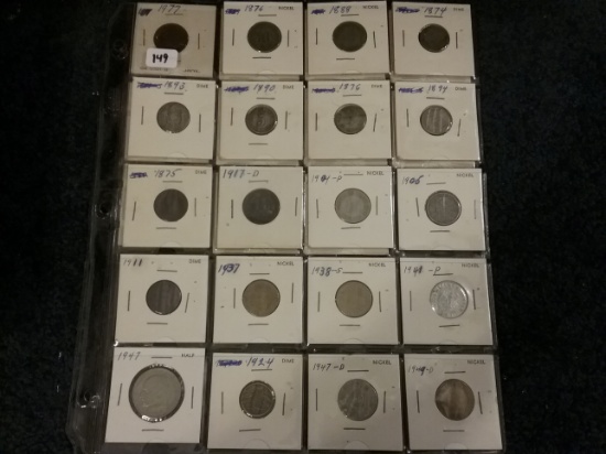 Two more sheets of foreign coins