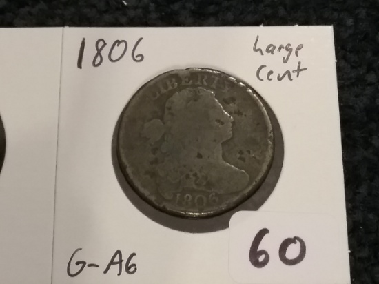 1806 Draped Bust large Cent in Good-AG