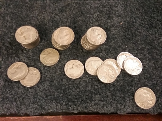 Full Roll (40) coins 1938-D Buffalo Nickels