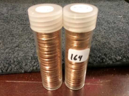 BU RED ROLL of 1960 and 1970-S cents