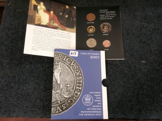 Sweden 2001 coin set