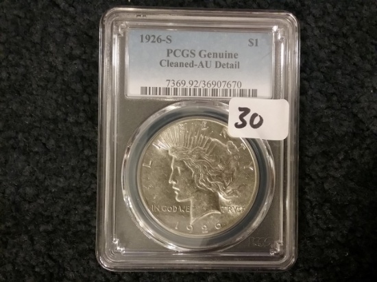 PCGS 1926-S Peace Dollar in AU-Details