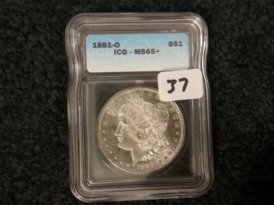 ICG 1891-O Morgan Dollar in MS-65+