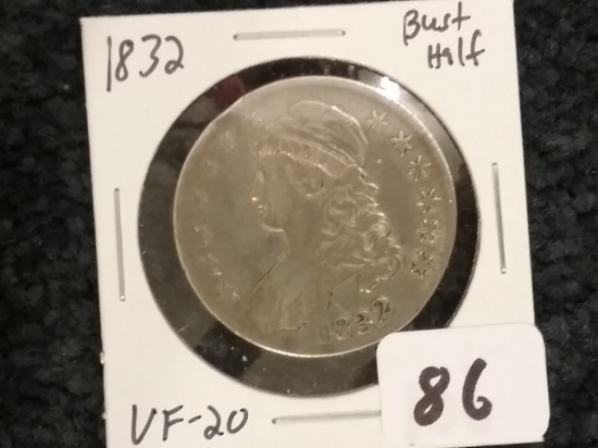 1832 Bust Half Dollar in Very Fine 20