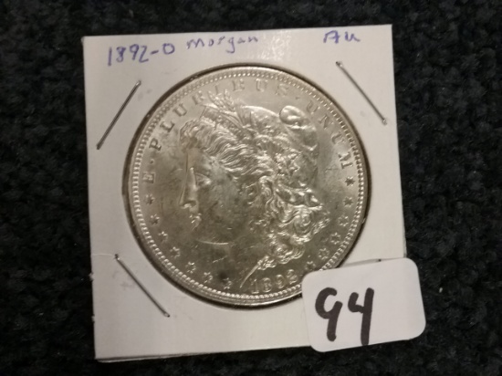 1892-O Morgan Dollar in AU-53